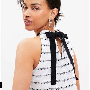 Striped Dot Modern Halter Top - Loft